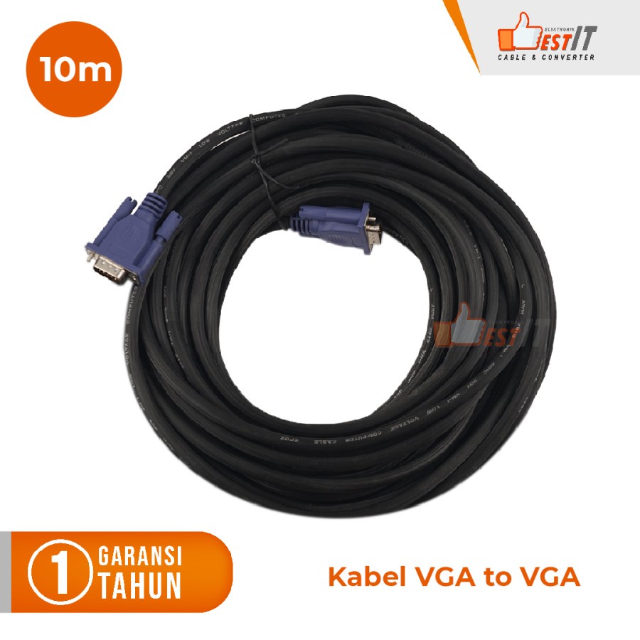 Kabel VGA Male to Male High Quality 10 Meter NYK Original