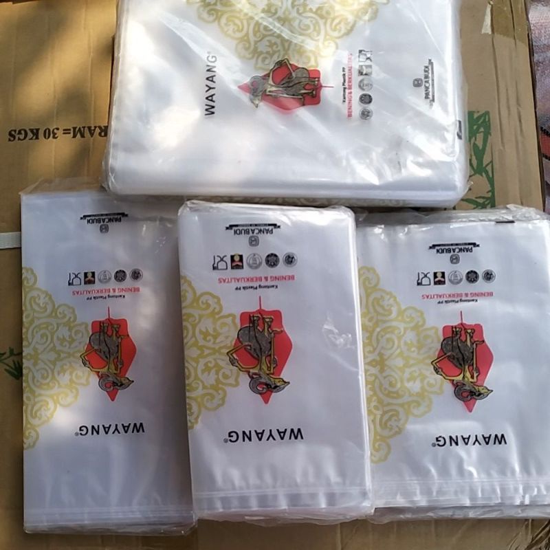 plastik PP wayang tebal 05 ukuran. 12x20 / 15x20 / 13x25/ 17x25/ 17x35 /25x40