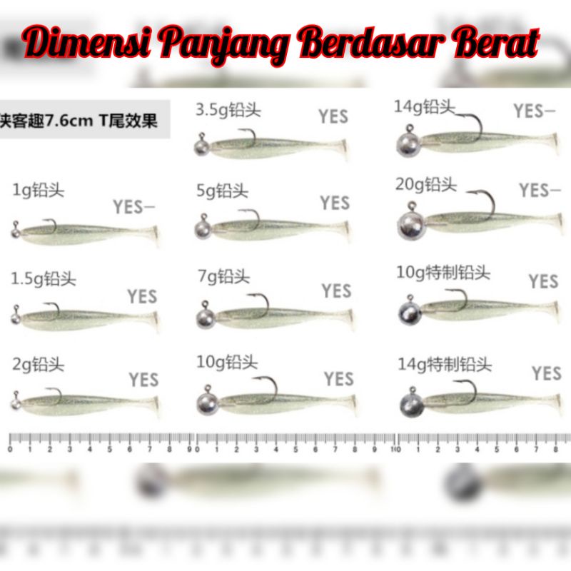 Jig Head Polos 7gr - 20gr Eceran Untuk Soft Lure