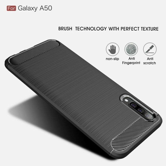 Case Samsung A30S Ultra Slim Ipaky Carbon Premium Softcase Casing