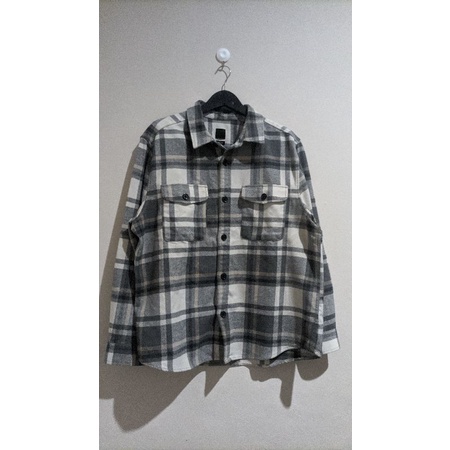 h&m twill shirt jacket