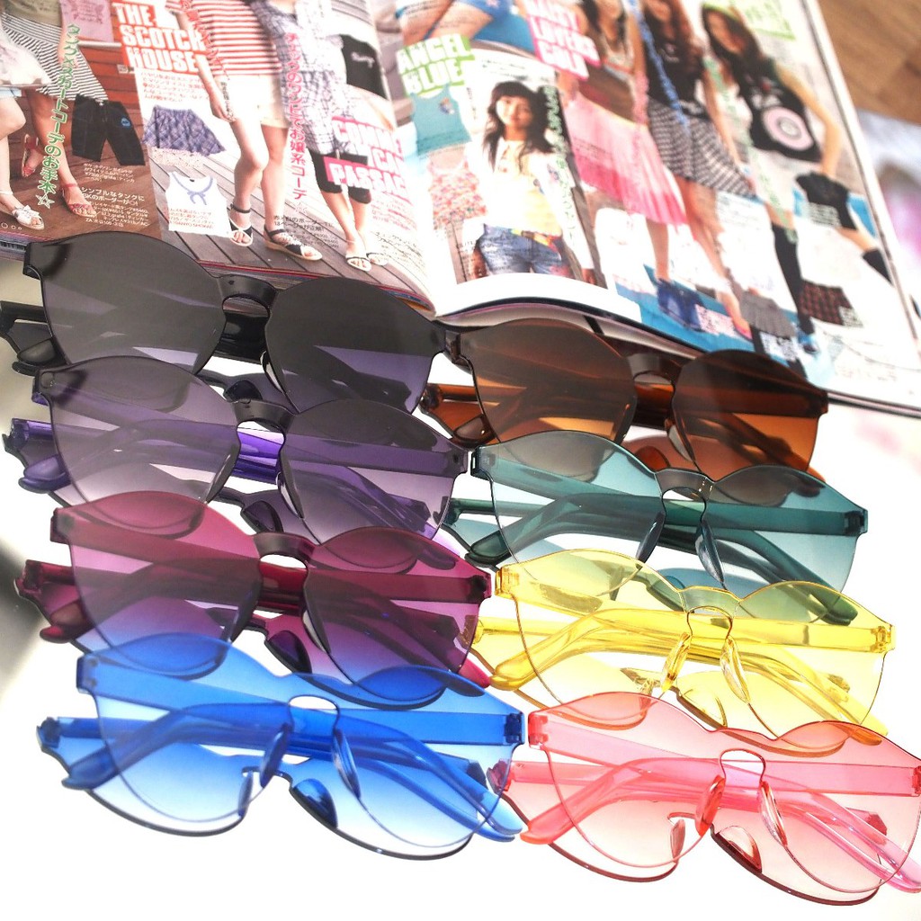 Kacamata Jelly Pria Wanita Kacamata Fashion Murah / Kaca Mata Candy Sunglasses Korea Warna Warni-1