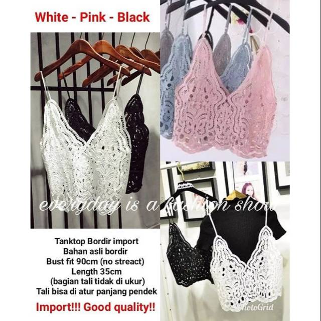 PM TANKTOP BRUKAT IMPORT / TANKTOP BRUKAT MODIST / BLOUSE BRUKAT MASA KINI
