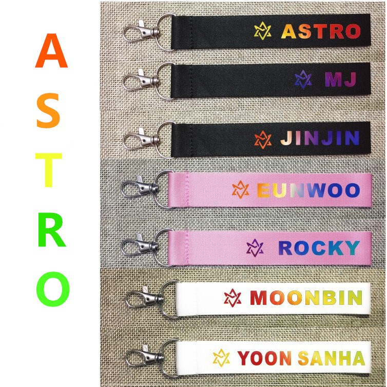 [Bayar Di Tempat]KPOP ASTRO Laser Name Cellphone Strap Lanyard Keychain gantungan kunci