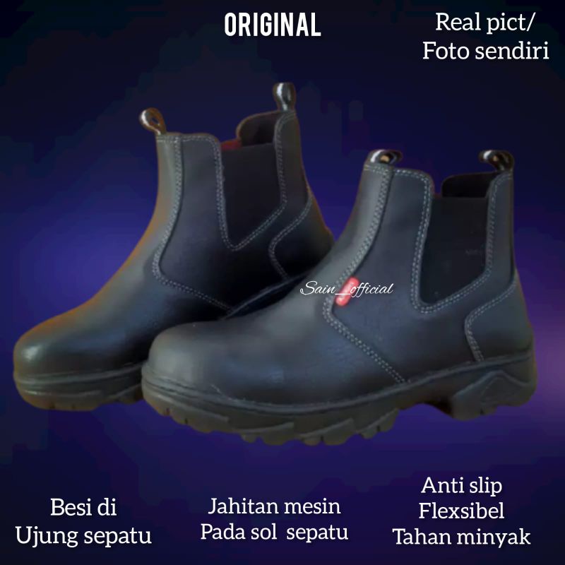 sepatu safety boots kerja pria,sepatu safety boots pria,sepatu boots tinggi