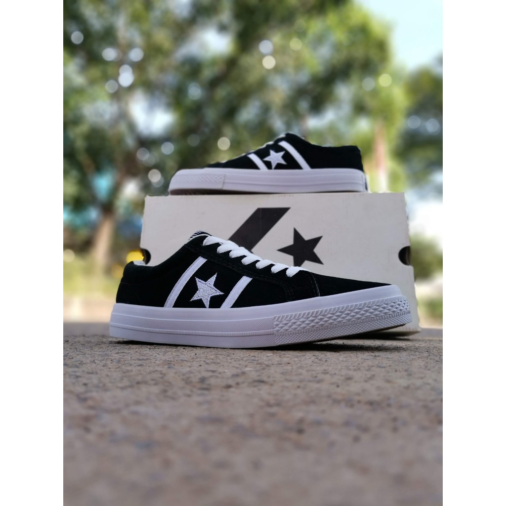 Promo Sepatu Pria Hitam Putih Sepatu Sneakers Pria Sepatu Sekolah Sepatu Casual Sepatu Murah Sepatu 