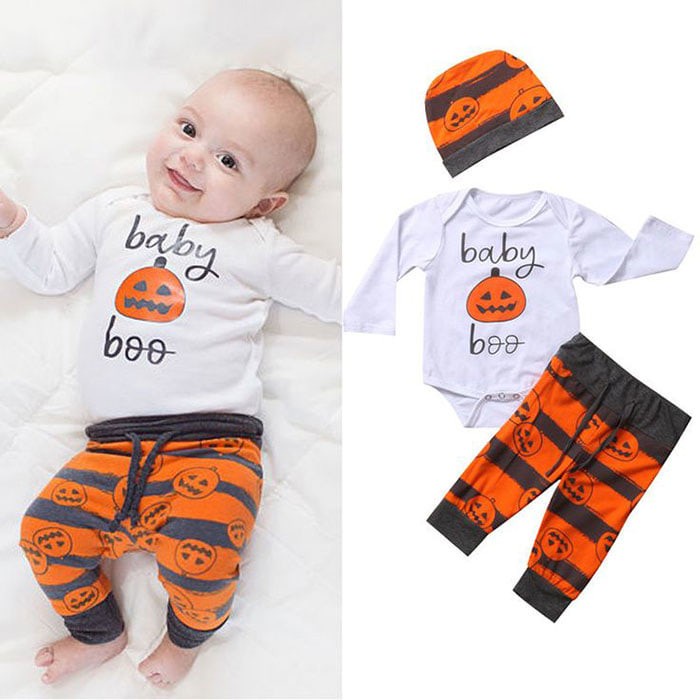 Baju Halloween Anak Umur 2 Tahun Setelan Jumper Celana Topi Kostum Haloween