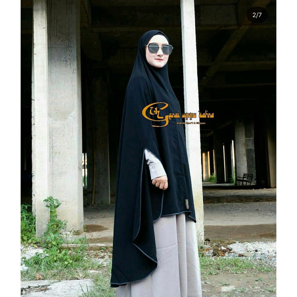 PRELOVED Khimar Jetblack Handsplit