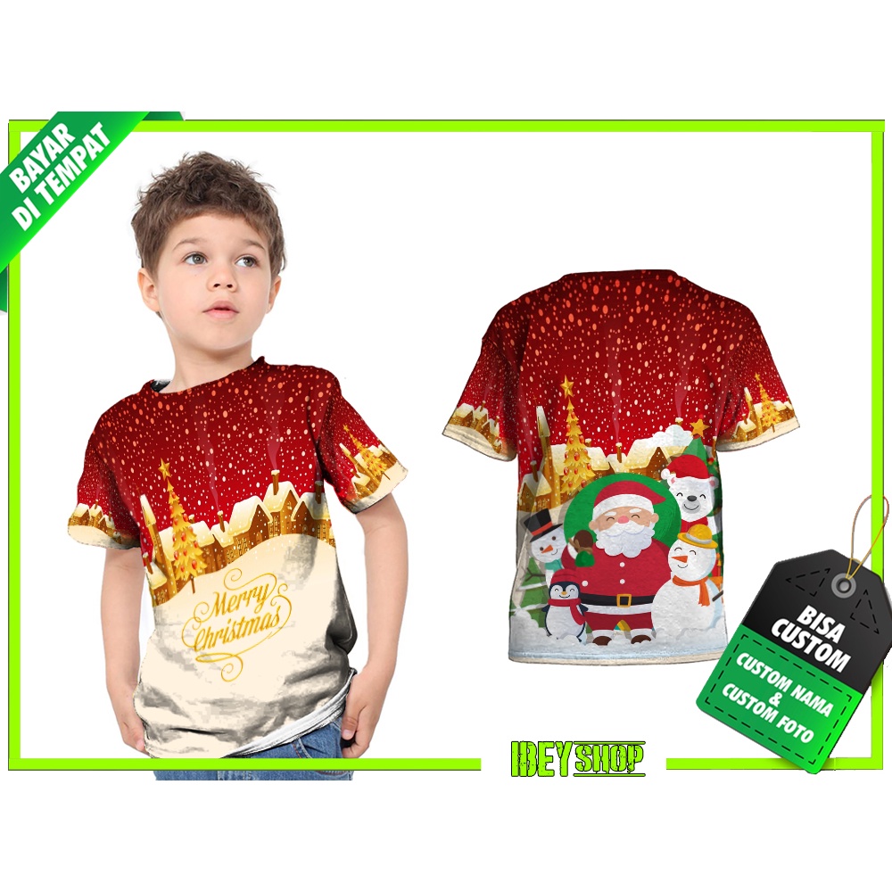 Kaos Anak MERRY CHRISTMAS NATAL 2021 - 06 Custom Fullprint