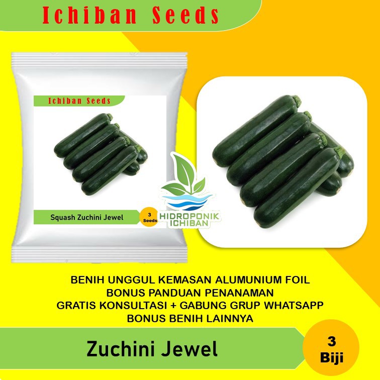 Benih Bibit Biji Mentimun Zuchini Jewel Known You Seed Kemasan alumunium Foil