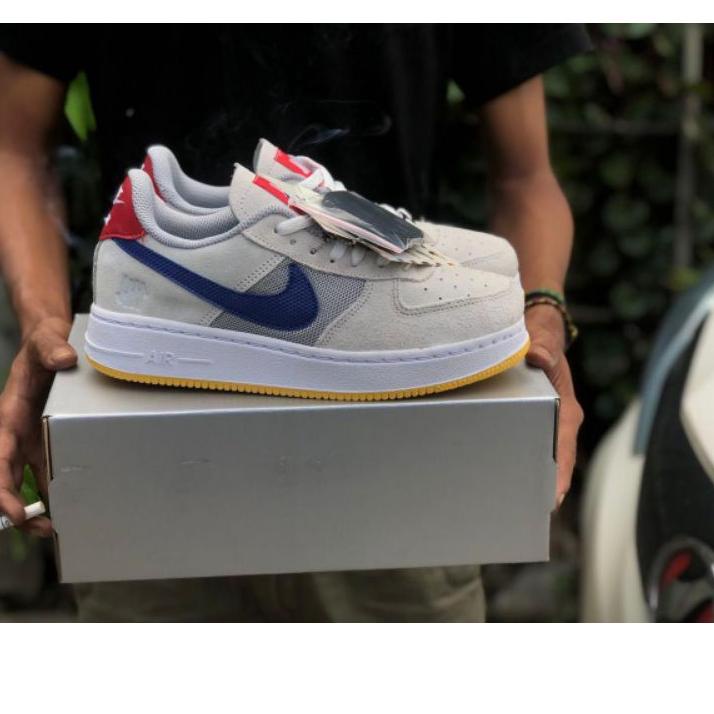 COD  9.9 SEPATU NIKE AF 1/ NIKE AIR FORCE ONE X UNDEFEATED GREY SEPATU SNEAKER BNIB [KODE 65]