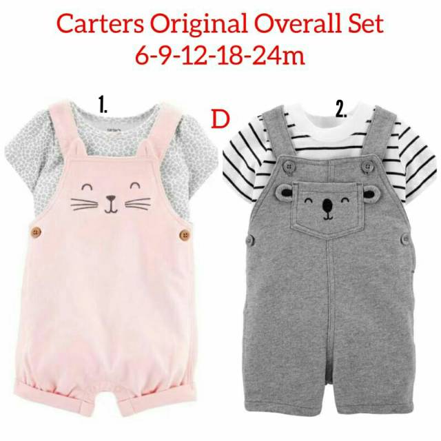 set overall, Romper bayi, set Baju bayi 2in1, baju bayi