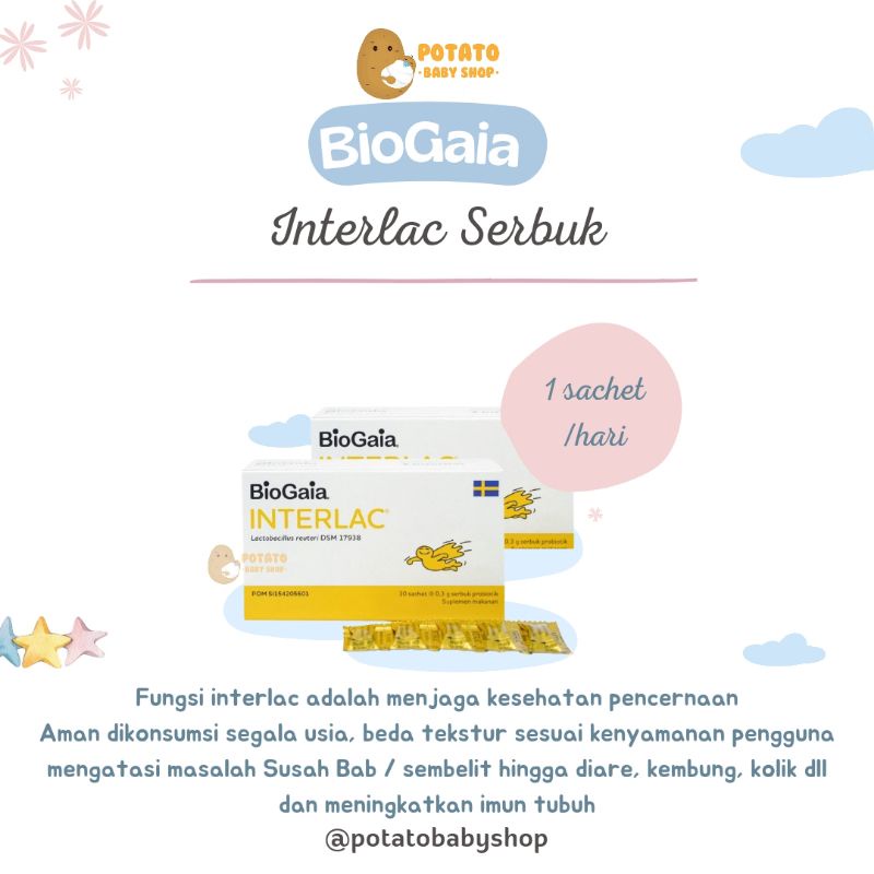 Interlac Sachet Serbuk Probiotik Isi 30