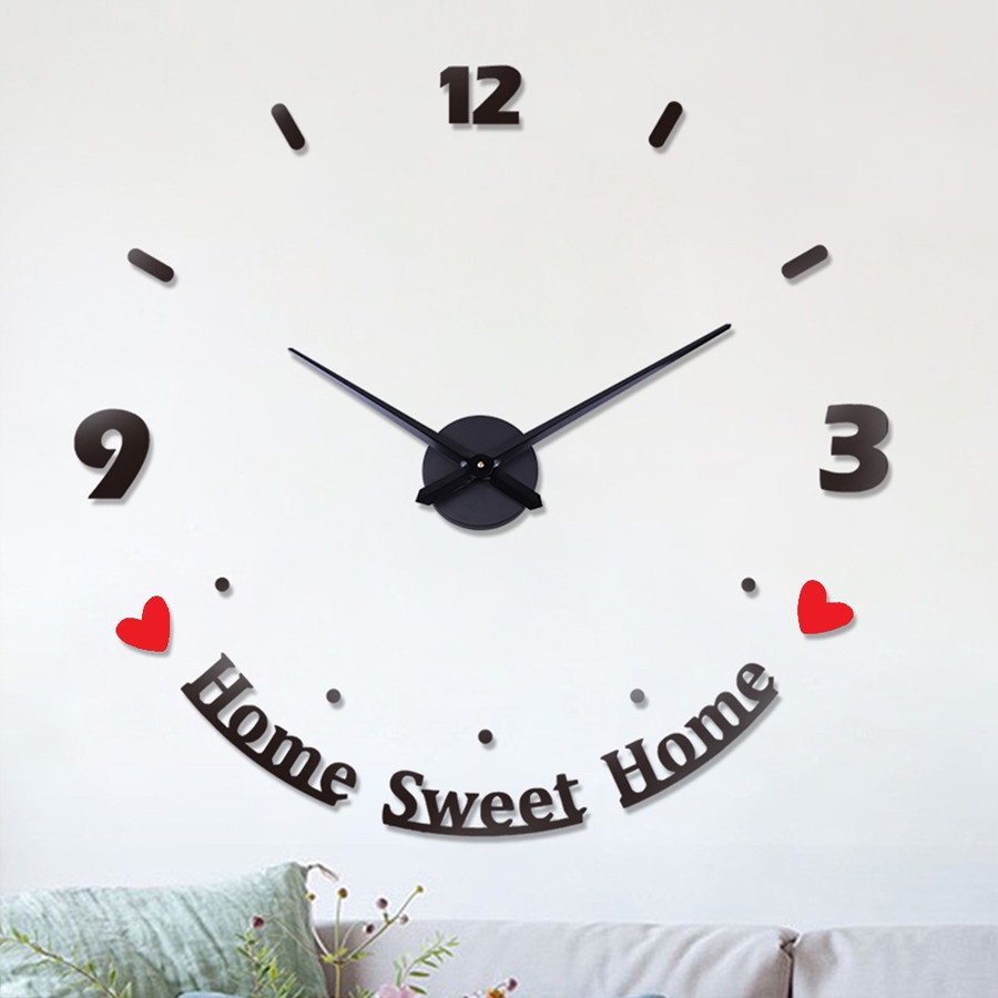 Jam Dinding Besar DIY Giant Model Home Sweet Home 120 cm - DIY-203