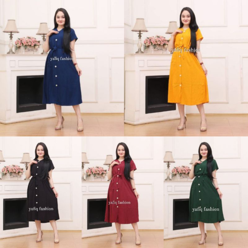 Daster viral // dress full kancing . daster full kancing polos daster viral //cod