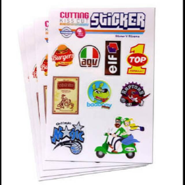 

cetak stiker print stiker custom a3 vinil cutting kiss