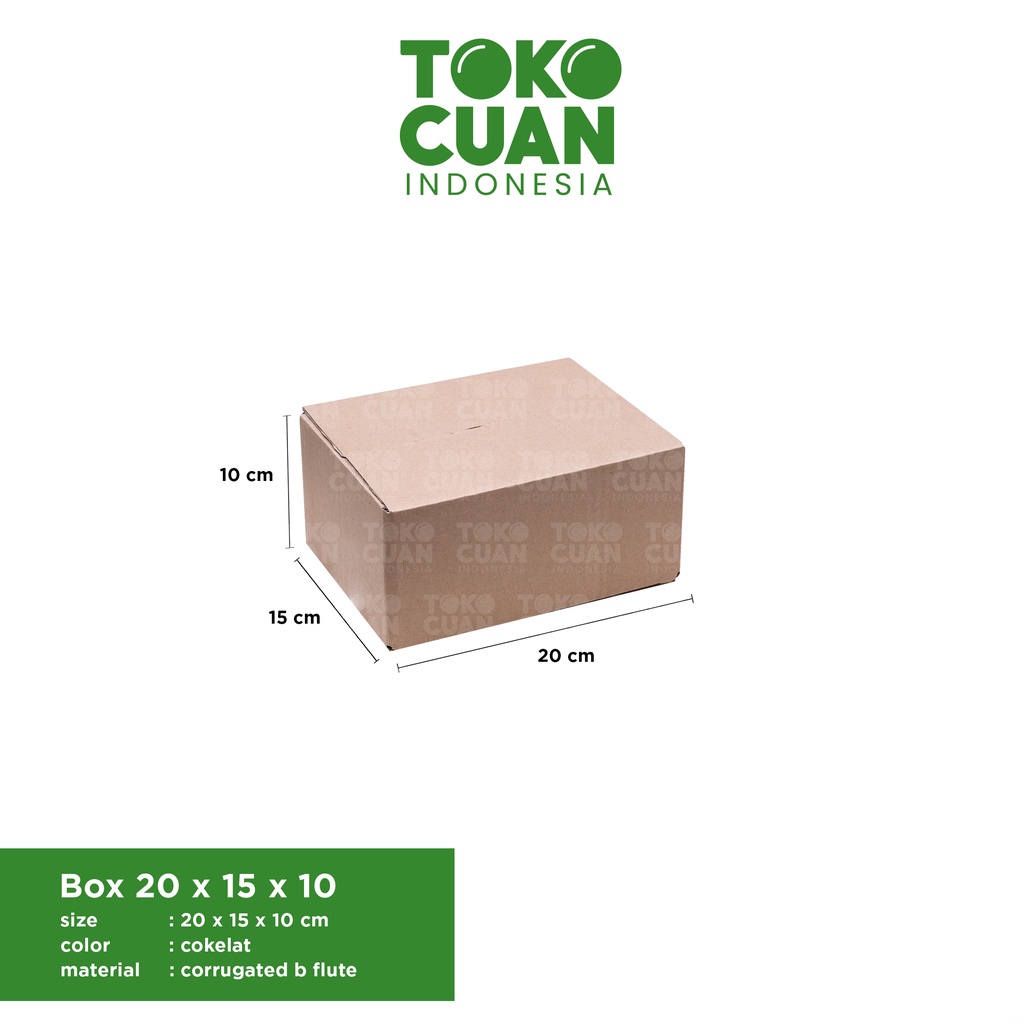 

Box Kardus Karton Packing Polos Cokelat Tebal Murah (20x15x10 cm)