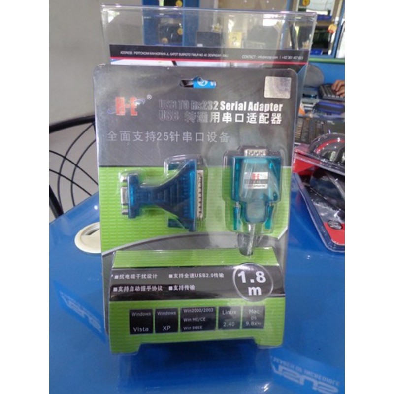 Kabel USB to Rs232 Serial Adapter - HE - 1.8M