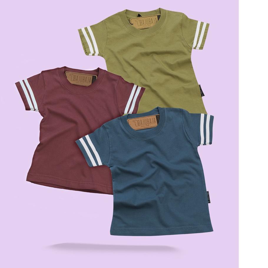 ➮ Bajubaja junior - line tshirt - kaos anak perempuan - kaos polos anak ✹