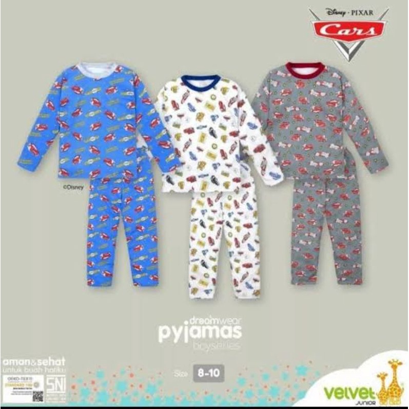 VELVET JUNIOR PROMO MURAH Piyama DREAMWEAR Big Size BOY 2 3 4 5 6 7 8 9 10 Setelan Baju Tidur Anak