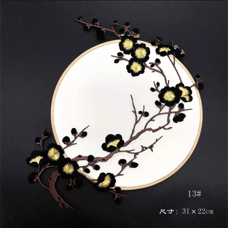 Bordir Bunga Sakura, Flower Applique Clothing Embroidery Iron On Patch