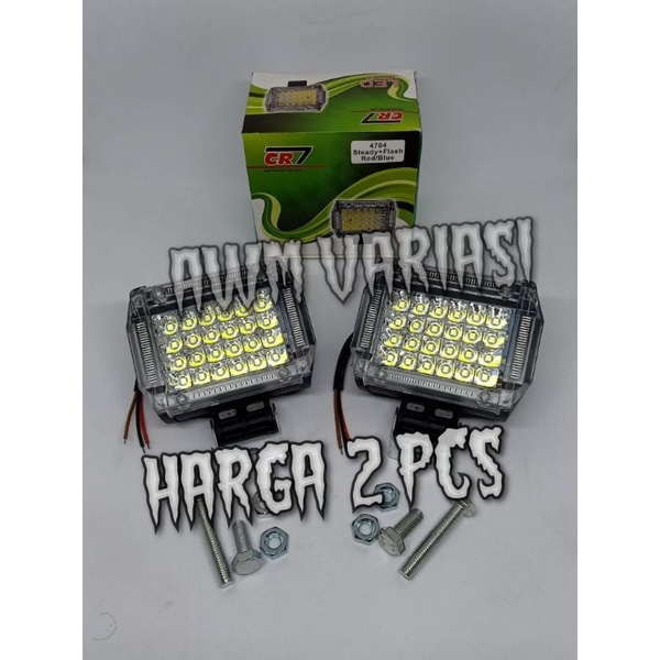 promo 2pcs lampu tembak led 6 16 24 mata sorot fokus Putih Terang dan 3 senja UNIVELSAR bisa buat semua motor [ HARGA 2 PCS]