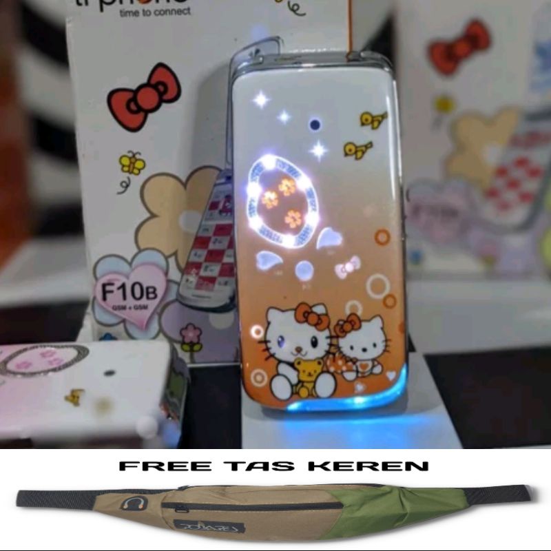 Flip Phone Hello Kitty Hp Lipat + TV