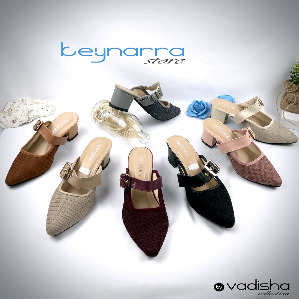 VADISHA LAYLA Sendal Wanita, Sendal Heels/ Sendal Hak Tahu 5cm IN-03 By.Keynarra Store