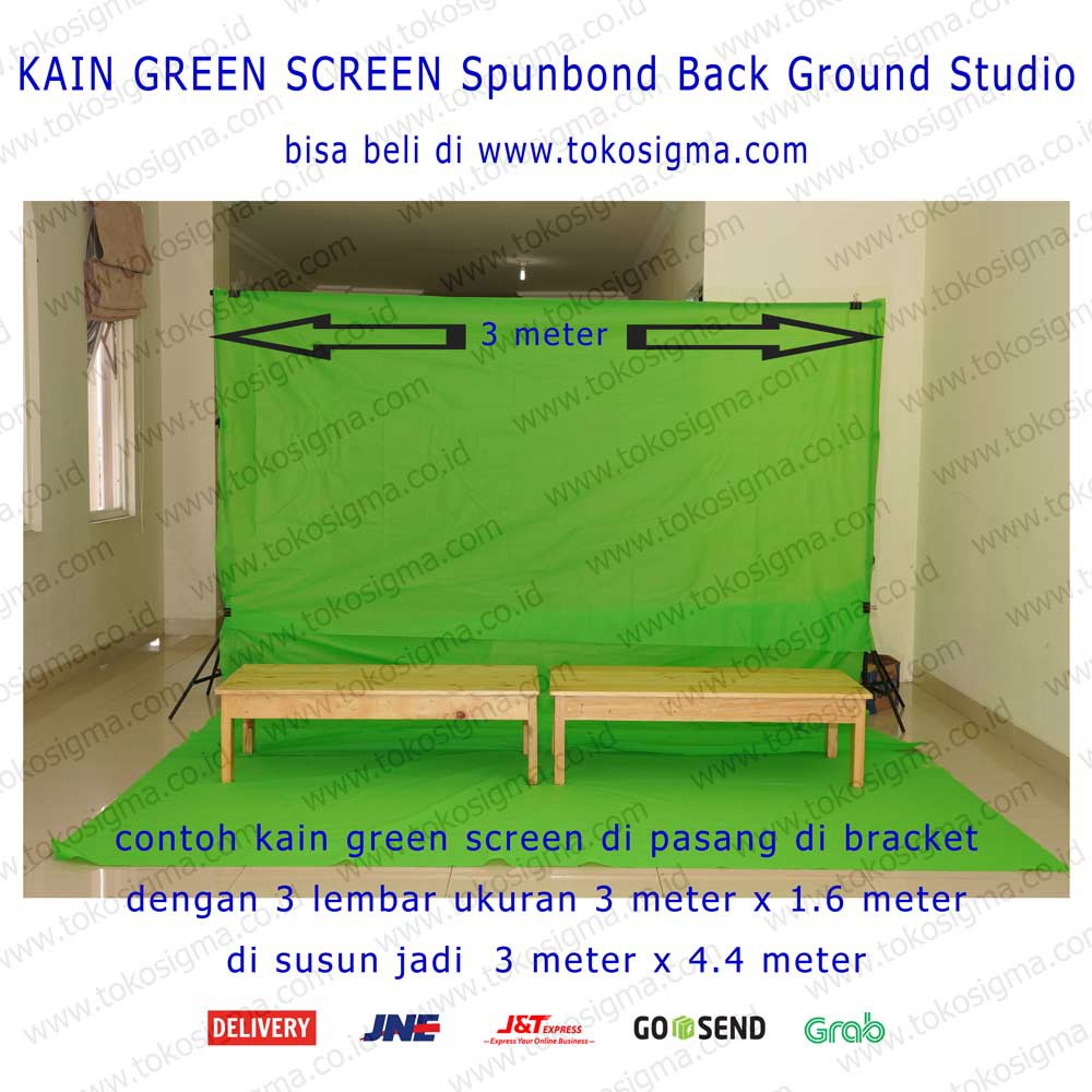 KAIN GREEN SCREEN meteran Back Ground Drop untuk Foto Studio editing Color Range Photoshop