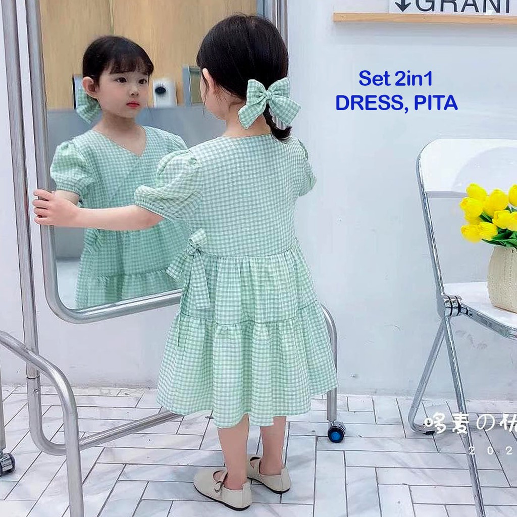 Dress Anak Perempuan Dengan Pita Mimosa Square