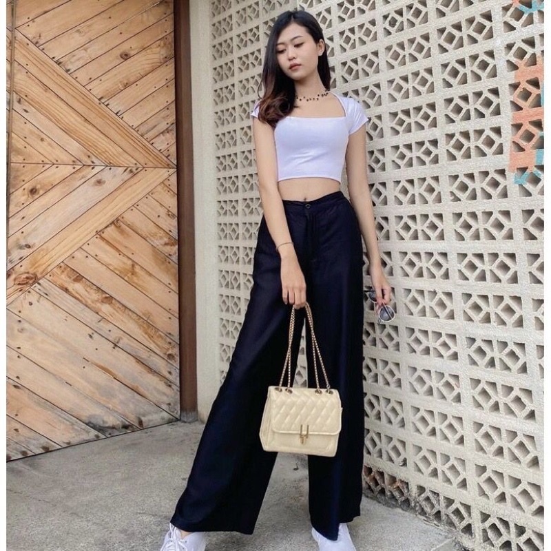 SS | PLAIN KULOT DHEANI HIGHWAIST RAYON CELANA KATUN RAYON KULOT HIGHWAIST HW PANJANG RAYON KATUN RE