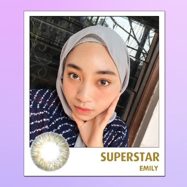 [PILIH LOKAL] BUY 1 FREE 6 ITEM Superstar Emily softlens warna bulanan