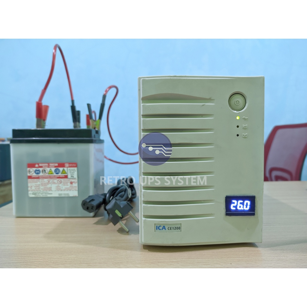 UPS Modif Modifikasi AKI External ICA 1200VA 600 Watt 24 Volt GARANSI
