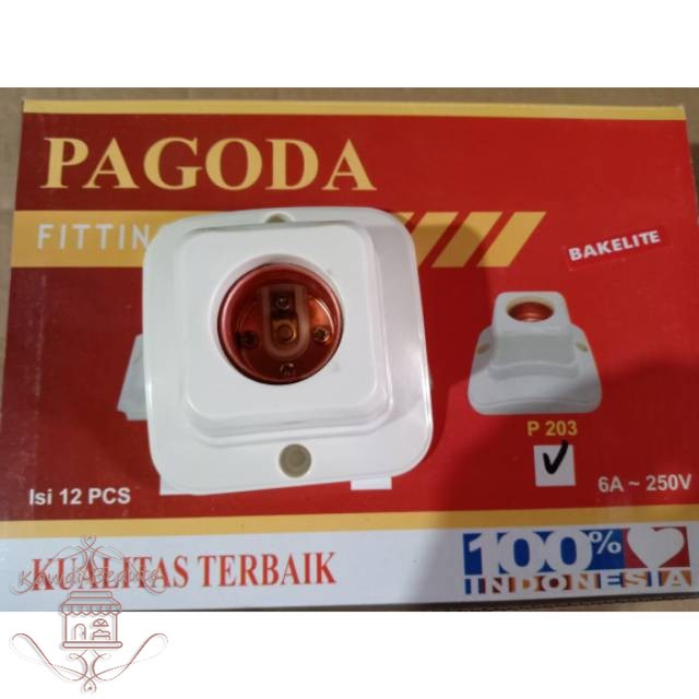 PAGODA Fitting Plafon (Segi 4) Cream / Fit. Lampu Gantung
