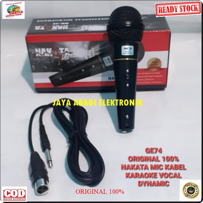 G74 Nakata Mic kabel Microphone MIK cable karaoke vocal vocal profesional pro audio sound system pengeras suara mikrophone dynamic   BISA KE SEGALA JENIS SOUND AUDIO  Bahan dari PVC  Langsung nyala. Gk pake baterai  suara mantap, yg paling penting tidak p