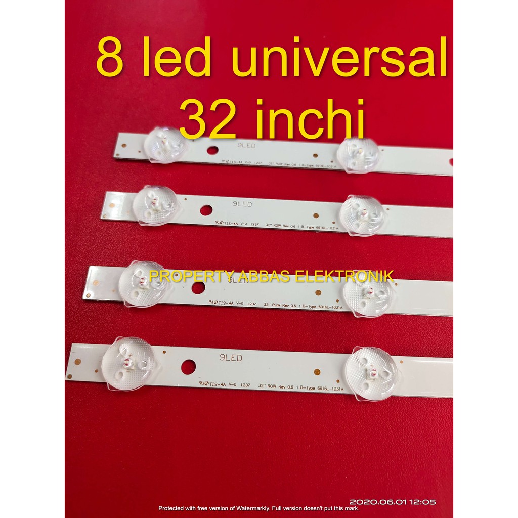 led backlight multi universal 32 inchi  8 kancing 8 led 3v universal multi