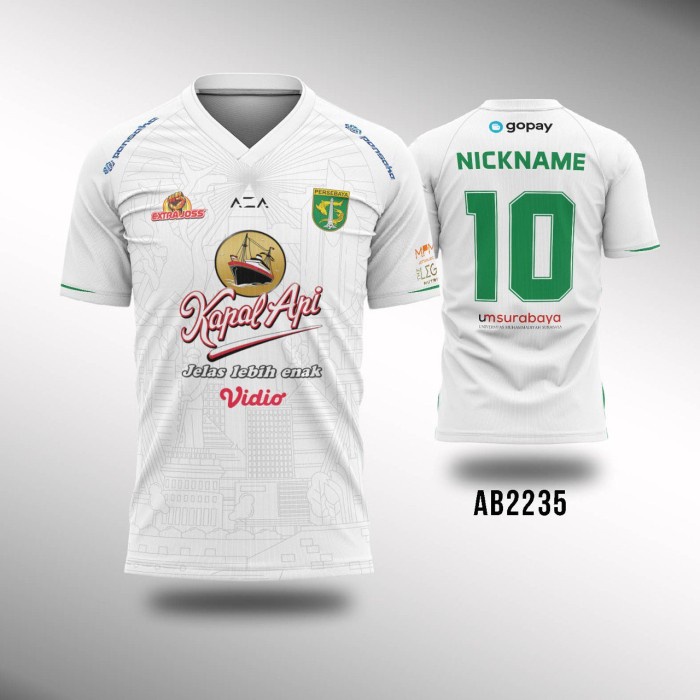 Jersey Bola - Persebaya 2021 - Away Fullprint Gratis nama XS-6XL - BAJU, XS