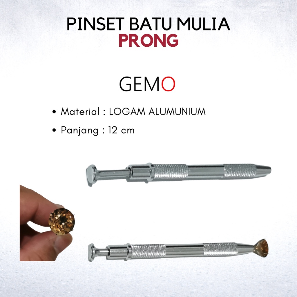 Pinset Penjepit Batu Mulia Akik  Intan Berlian Diamond / Gemstone Tweezer cocok untuk Toko Emas Perhiasan