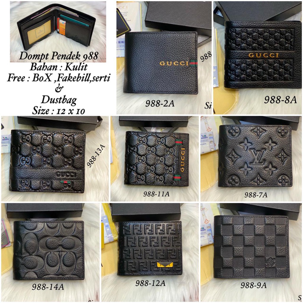 Dompet Pendek Lipat kulit Pria 988 Import Premium Dompet Pria Branded Dompet Pria Terbaru