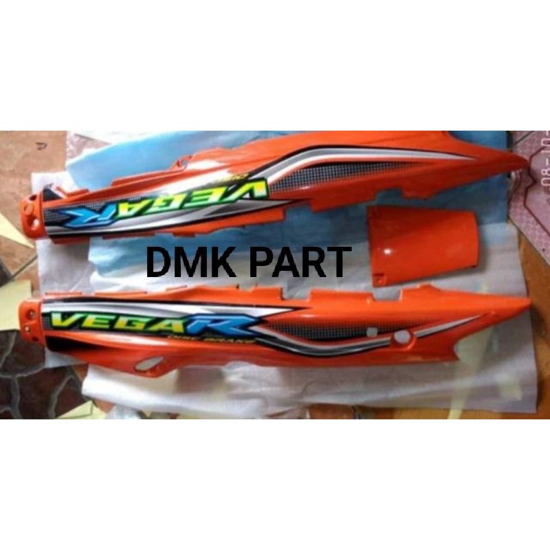 cover body bodi yamaha vega r lama warna oren set striping