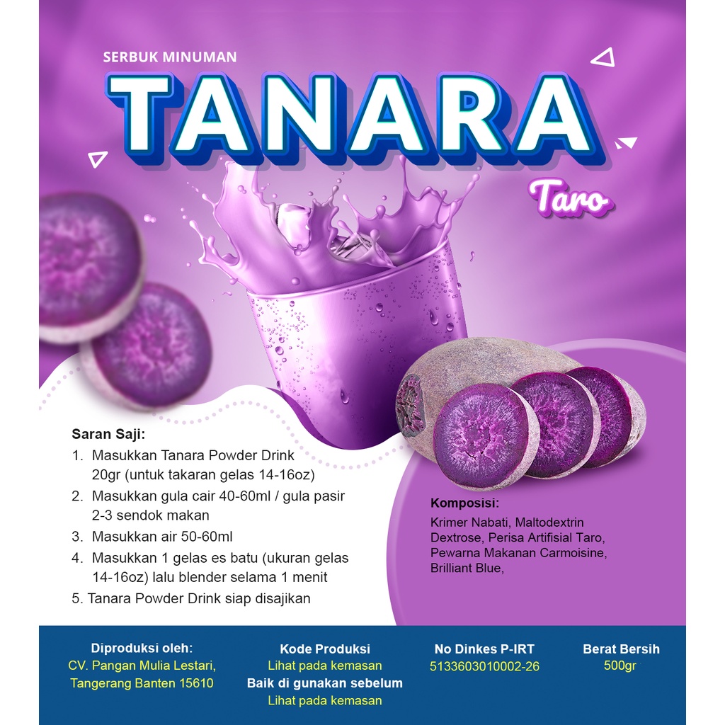 

Bubuk Taro Premium 500gr - Serbuk Minuman Bubble Drink Rasa Ubi Ungu Jepang Plain - bp