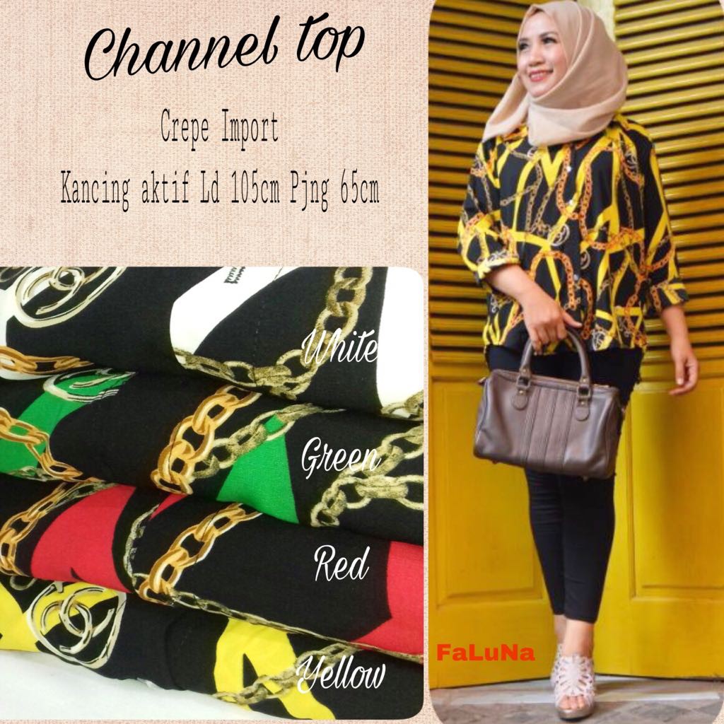 CHANEL BLOUSE/ CHANEL BAJU CEWEK / BAJU CEWEK MURAH /LENGAN PANJANG
