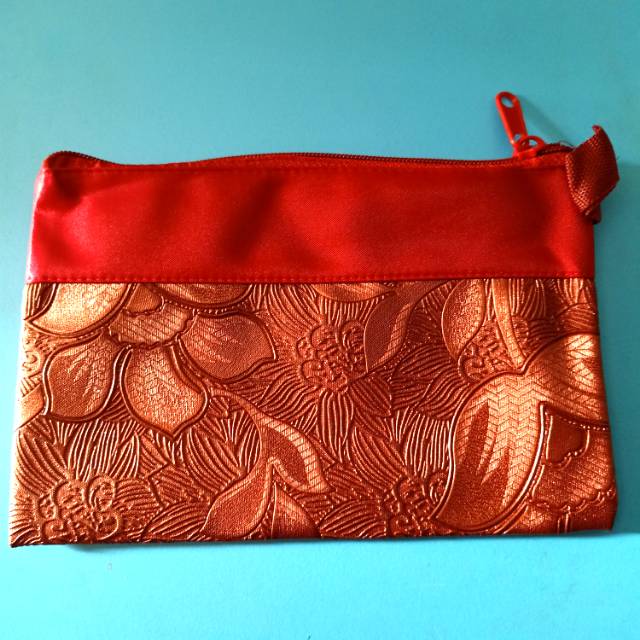 Souvenir Dompet Pouch Bahan Jok Kosmetik Packing Plastik