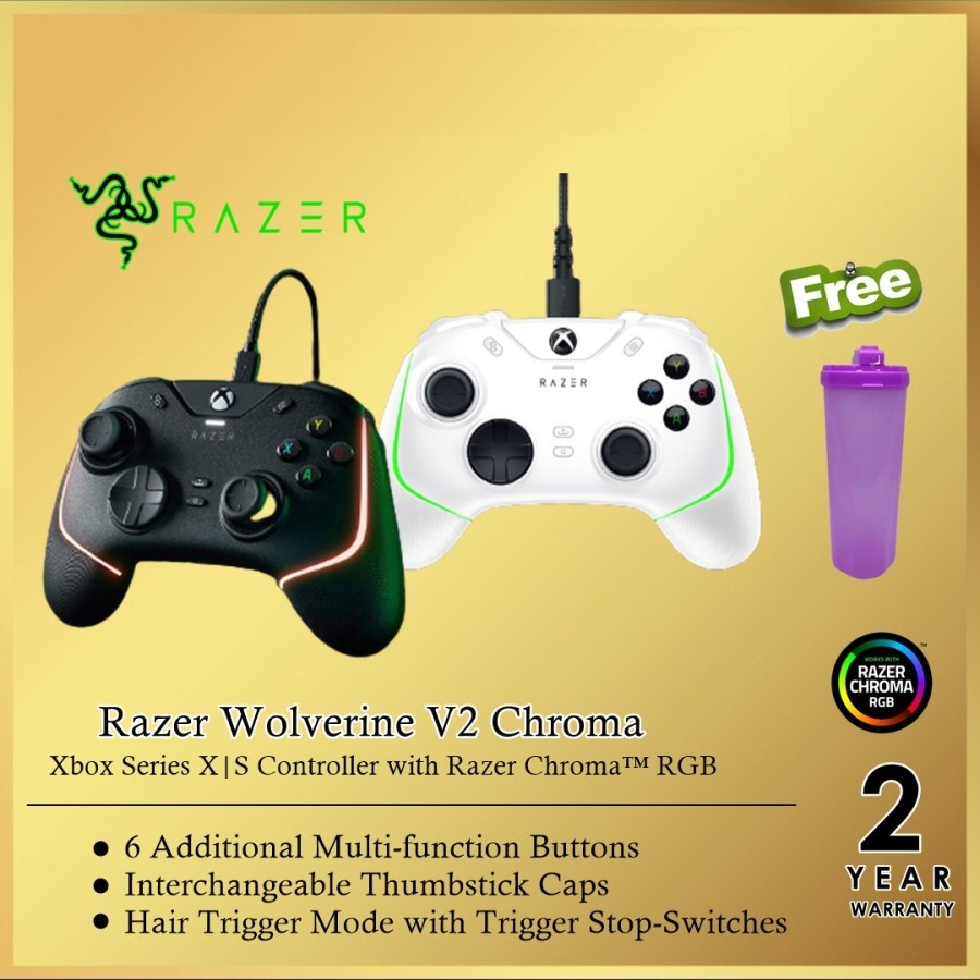 Razer Wolverine V2 Chroma White Gaming Gamepad / Joystick / Stick