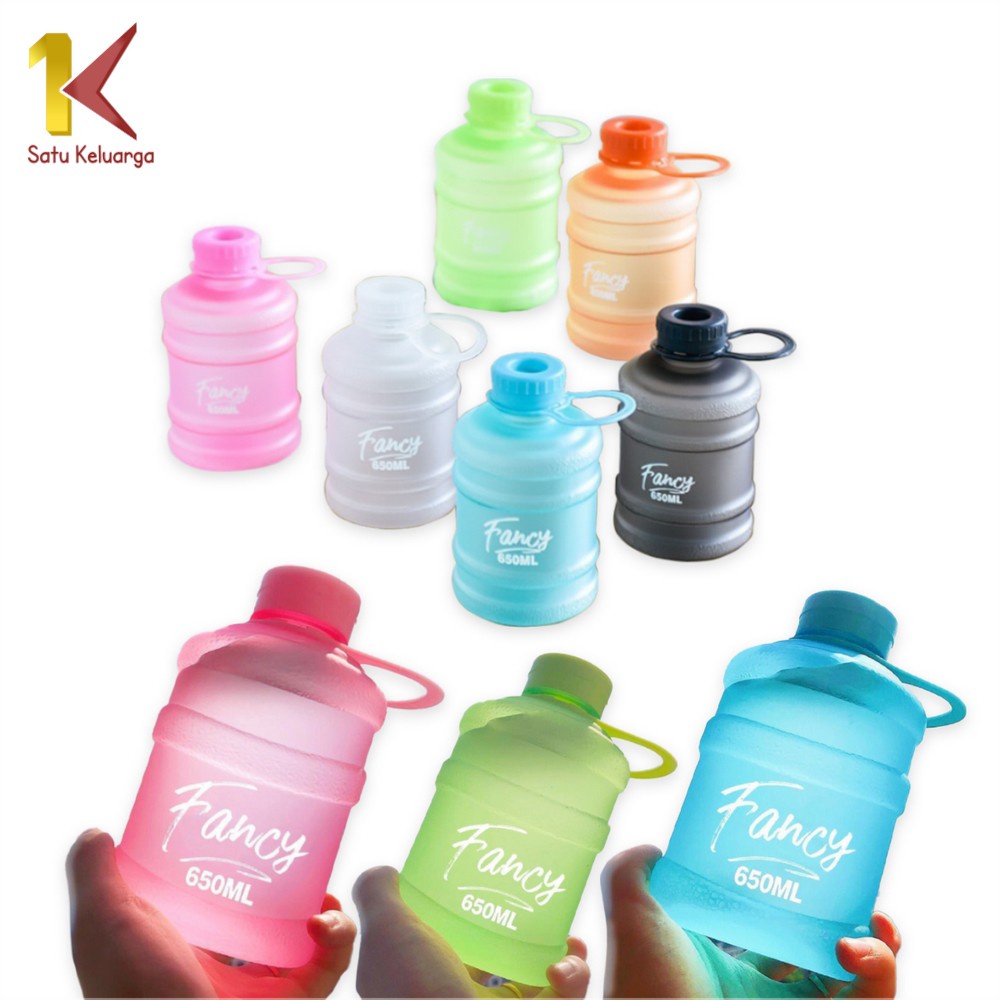 Satu Keluarga Botol Minum Bentuk Galon 650ml C307 Galon Mini Anak / Botol Air Minum Plastik Unik BPA FREE-3