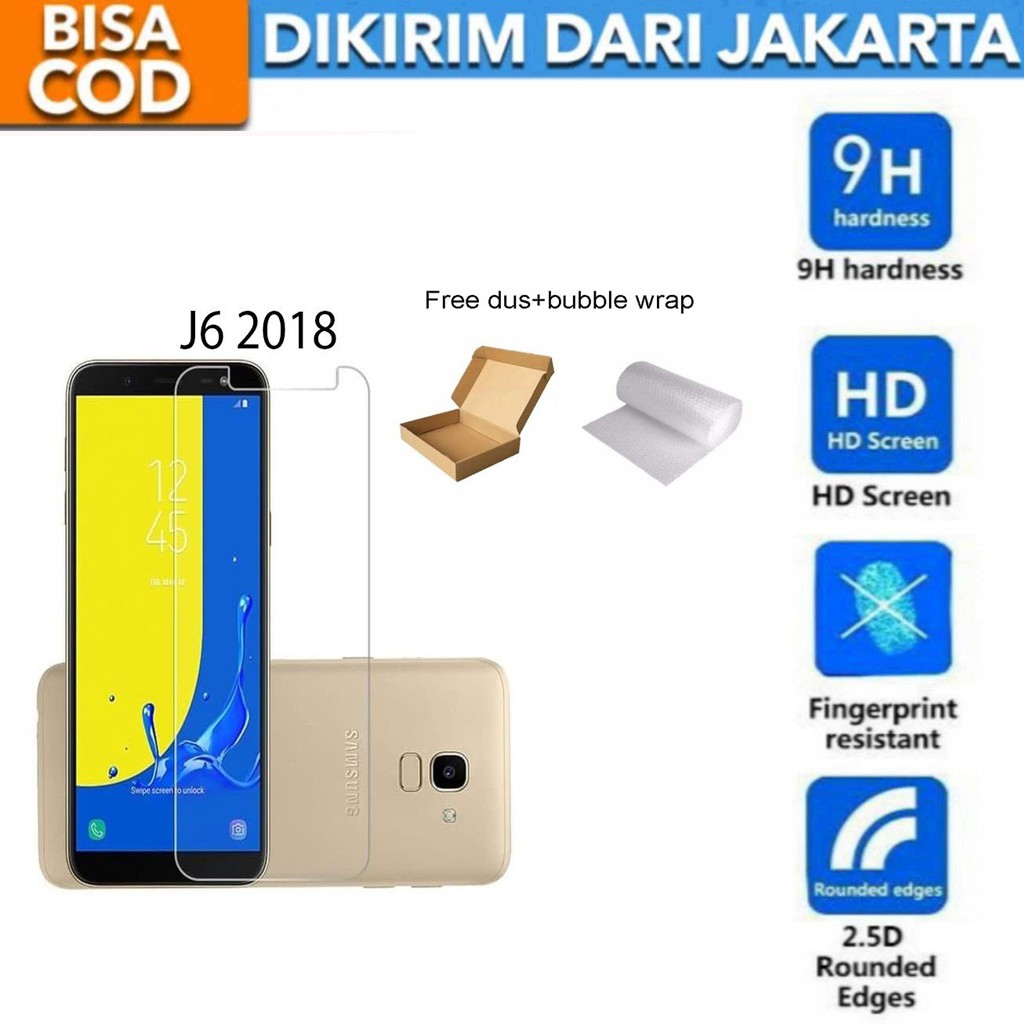 Samsung Galaxy J6 2018 Tempered Glass Screen Protector Anti Gores