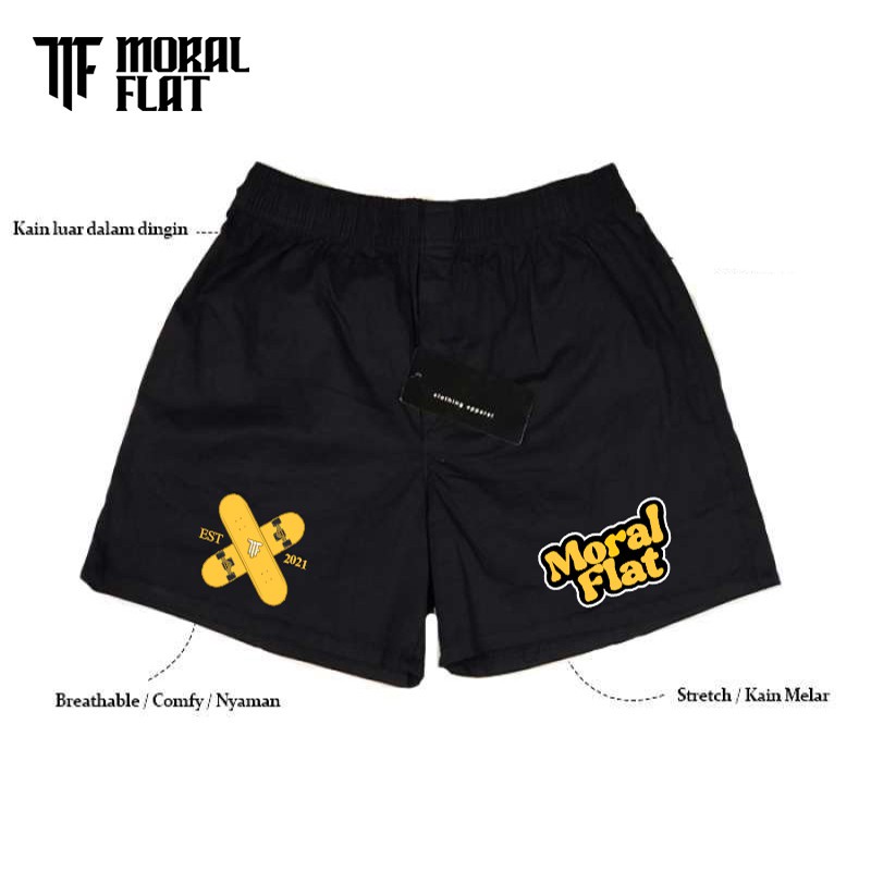 Moral Flat-Man Short-Celana Pendek-Black Series-Skate