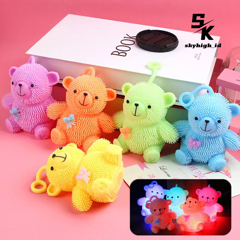 【WZ004】[GROSIR/COD] Skyhigh MAINAN ANAK Mainan Ubur Ubur Beruang Lucu happy Lampu LED Glow in The Dark Mainan Stress Relief