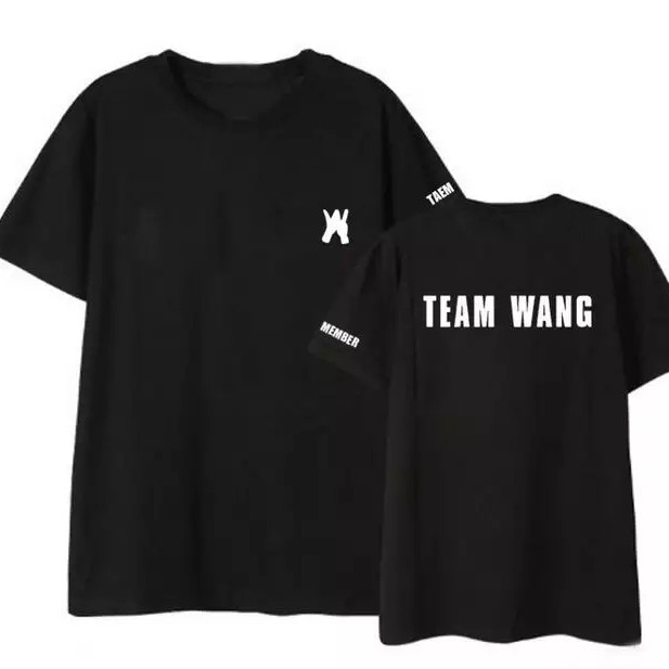 KAOS got7 jackson team wang belakang depan logo - team member tangan