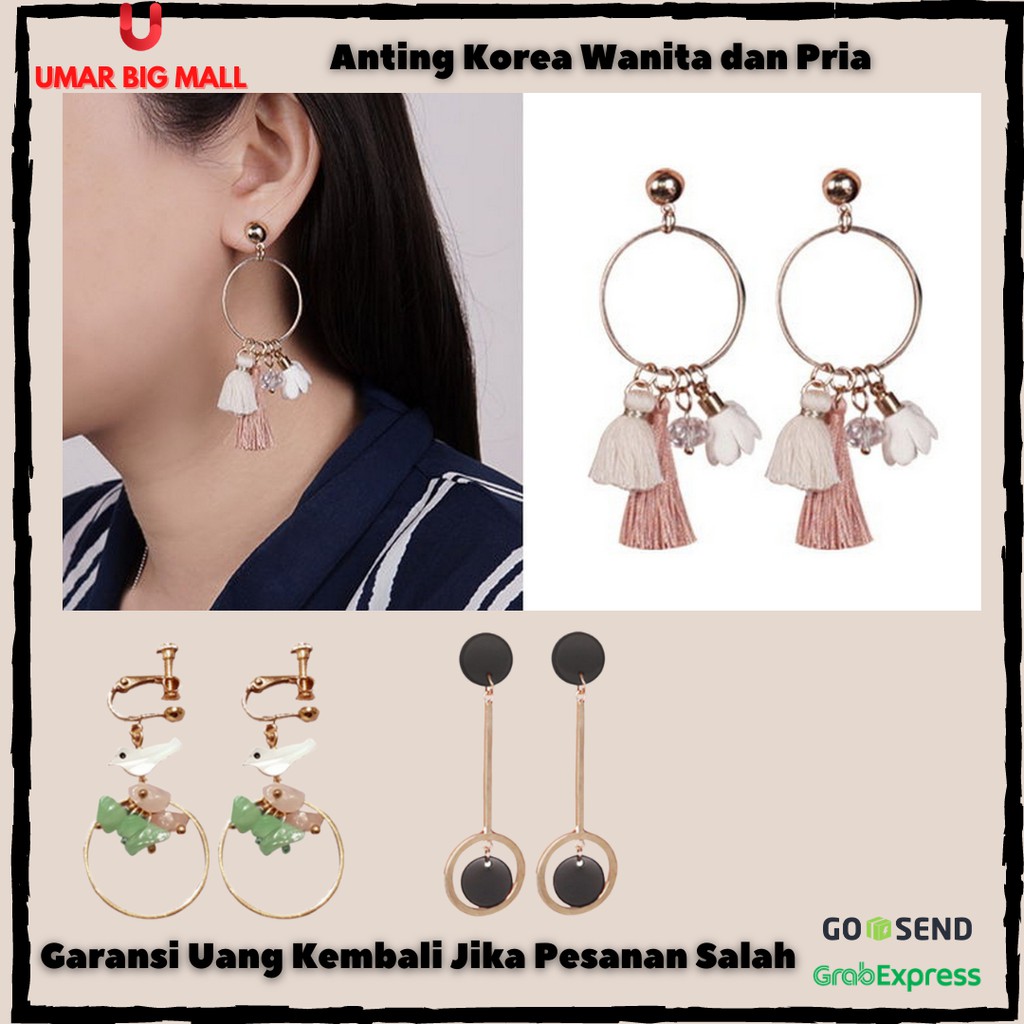 Anting Titanium  Hijab Korea Tusuk Jepit Panjang Aksesoris Wanita dan Pria Set AP3327 AP3350 J4U727